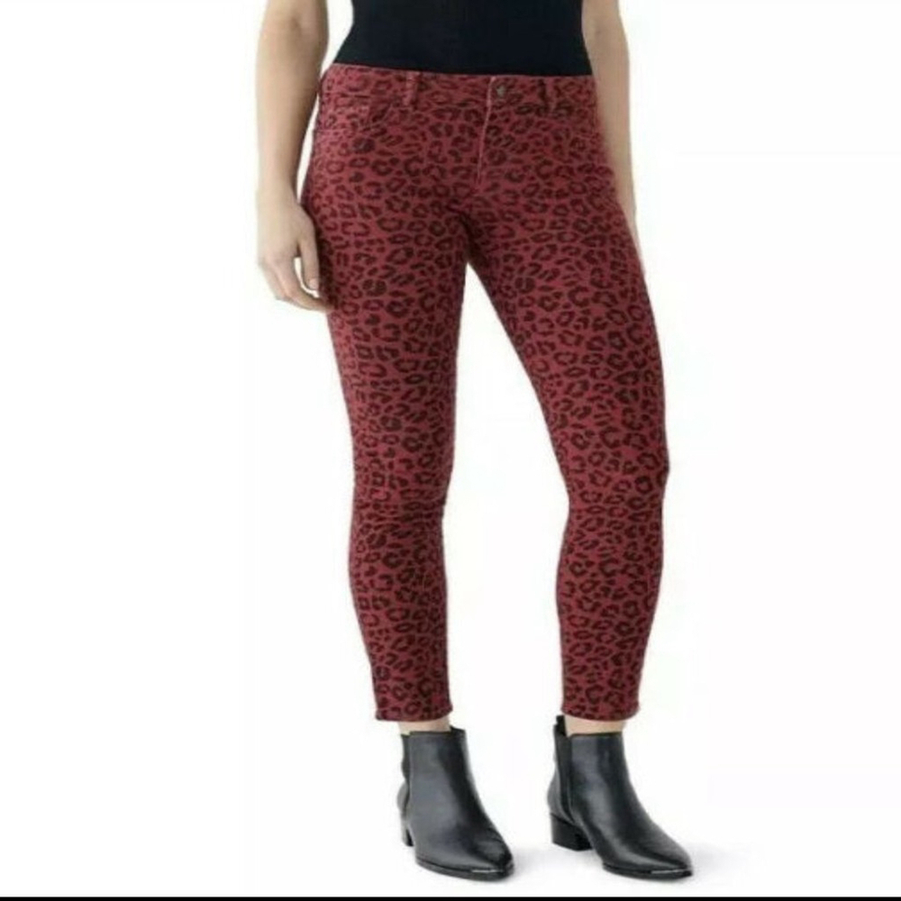 DL1961 Florence Ankle Mid Rise Instasculpt Skinny Leopard Print Jeans Size 27